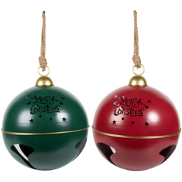 Sleigh Bells Ring Metal Hanging Bell Christmas Decoration 60cm - thumbnail 1