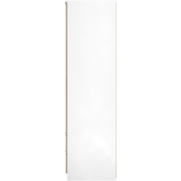 Crowndale Java Slatt Effect and White 2 Door 2 Drawer Wardrobe - thumbnail 3