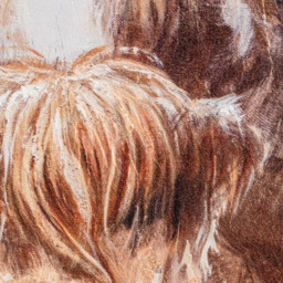 Hand Painted Highland Cow Family Canvas - Multicolour - thumbnail 4