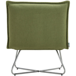 Living and Home Modern Linen Green Accent Chair - thumbnail 4
