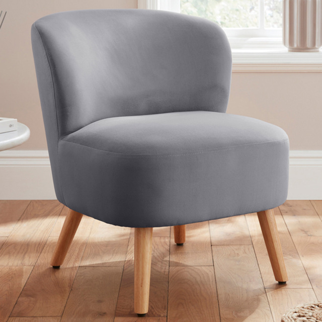 GFW Evie Grey Velvet Accent Chair - image 1