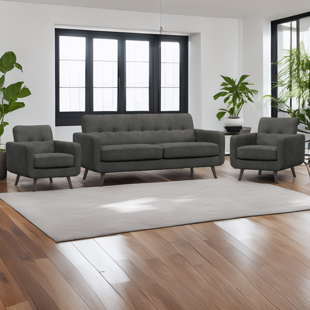 Kendal Graphite 5 Seater Sofa Suite - image 1