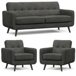 Kendal Graphite 5 Seater Sofa Suite - thumbnail 2
