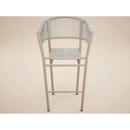 SOLACE+CO Hana and Lita 2 Seater White PE Rattan Garden Bar Set - thumbnail 4