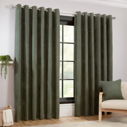 Divante Aspen Green Blackout Eyelet Curtain 168 x 229cm - thumbnail 2