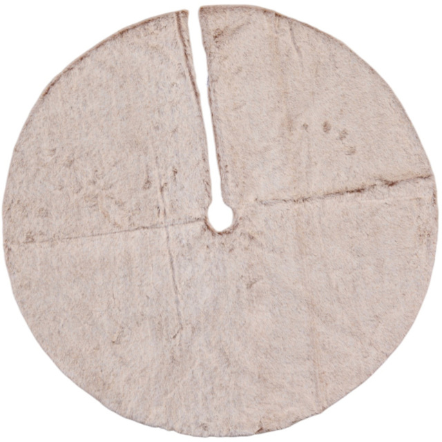 Grey Faux Fur Tree Skirt 90cm - image 1