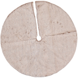 Grey Faux Fur Tree Skirt 90cm - thumbnail 1