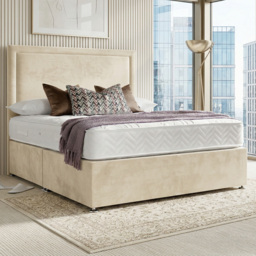 DS Living Velmont Cream Single Plush Divan Bed - thumbnail 1