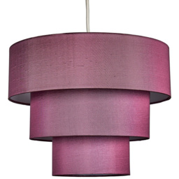 ValueLights Vermont 3-Tier Fabric Purple Pendant Light Shade - thumbnail 1