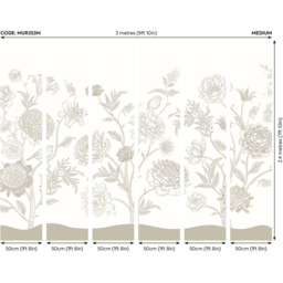 Origin Murals Jacobean Rose Trail Multicolour Wall Mural - thumbnail 3