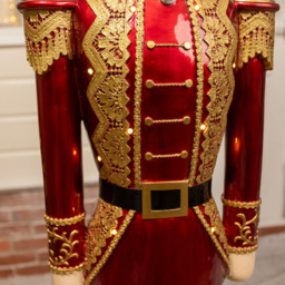The Christmas Centre Traditional Red and Green LED Light Nutcracker Soldier 5ft - thumbnail 3