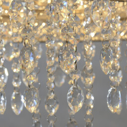 Florence Crystal 3 Light Flush Fitting Ceiling Light - thumbnail 3
