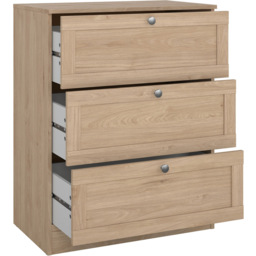 Florence Jackson Hickory 3 Drawer Chest of Drawers - thumbnail 4