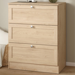 Florence Jackson Hickory 3 Drawer Chest of Drawers - thumbnail 1