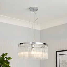Highgate Single Tier Pendant Light - Chrome - thumbnail 1