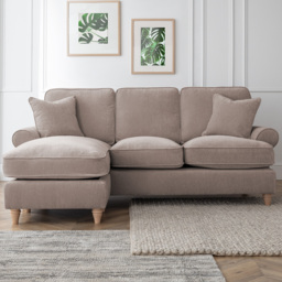 The Victoria 3 Seater Putty Left Hand Chaise Sofa