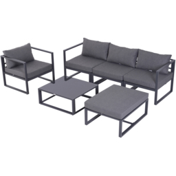 Outsunny 5 Seater Grey Sofa Lounge Set - thumbnail 2