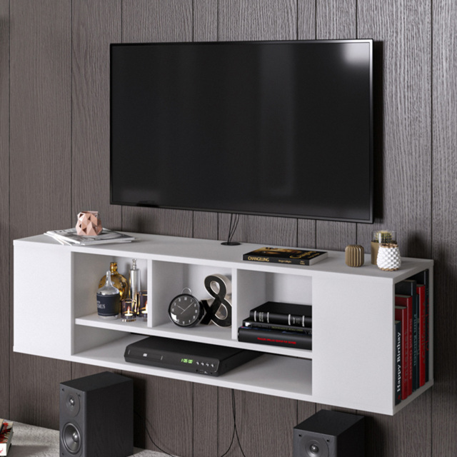 Decorotika Paldi 6 Shelf White Floating TV Unit - image 1