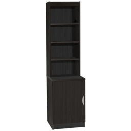 R White Cabinets Single Door Black Desk Height Cupboard with Hutch - thumbnail 2