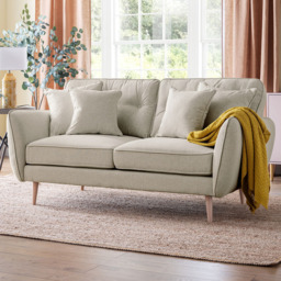 Opry Faro 2 Seater Button Back Linen Sofa