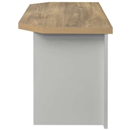 Highgate 2 Drawer Grey and Oak Corner TV Unit - thumbnail 4
