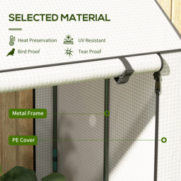 Outsunny 4 Shelf Steel Frame 3 x 3ft Portable Greenhouse - thumbnail 4
