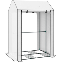 Outsunny 4 Shelf Steel Frame 3 x 3ft Portable Greenhouse - thumbnail 1