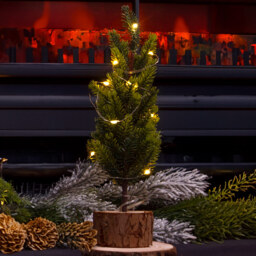 St Helens Wooden Light Up Mini Christmas Tree 30cm - thumbnail 4