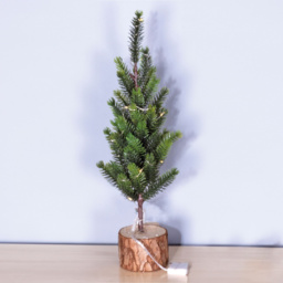 St Helens Wooden Light Up Mini Christmas Tree 30cm - thumbnail 3