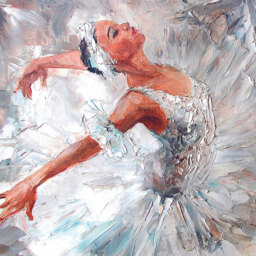 Origin Murals Ballerina Grey Wall Mural - thumbnail 2