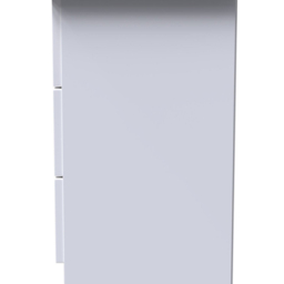 Crowndale Camden 3 Drawer White Gloss Bedside Table - thumbnail 4