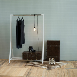 Florence Brent Single Shelf White Clothes Rack - thumbnail 2