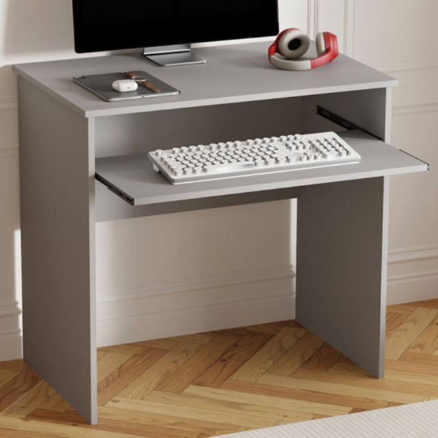 Home Source Newport Grey Computer Desk with Keyboard Tray - image 1