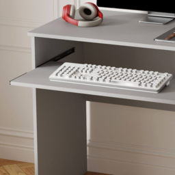 Home Source Newport Grey Computer Desk with Keyboard Tray - thumbnail 3