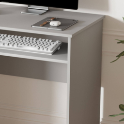 Home Source Newport Grey Computer Desk with Keyboard Tray - thumbnail 4