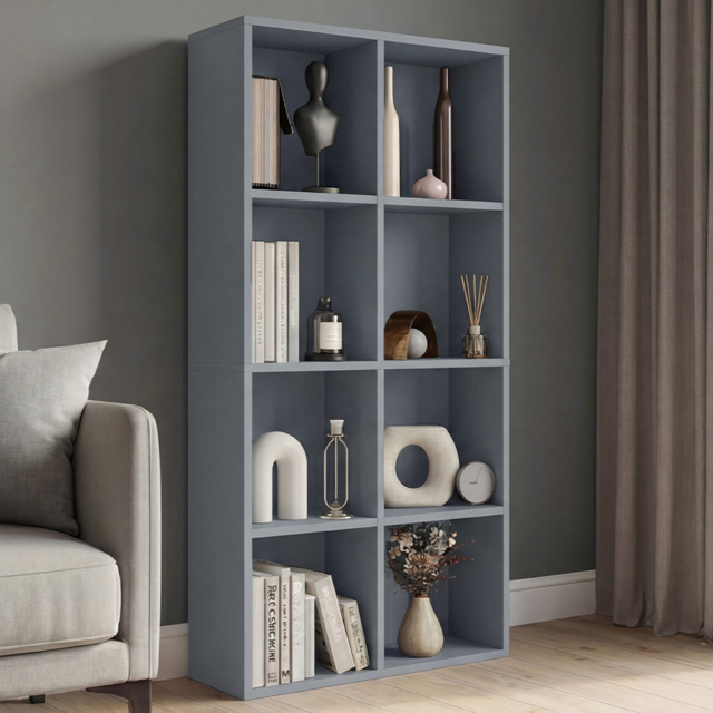 Vida Designs Grey 8 Shelf Cube Storage Unit - image 1