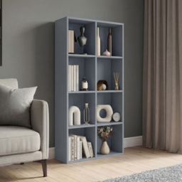 Vida Designs Grey 8 Shelf Cube Storage Unit - thumbnail 3