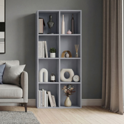 Vida Designs Grey 8 Shelf Cube Storage Unit - thumbnail 4