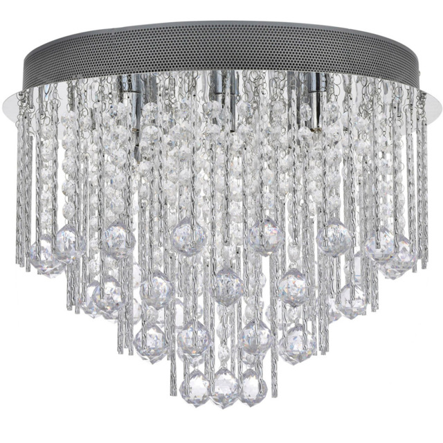 Silver Spiral Crystal 8 Light Chandelier - image 1