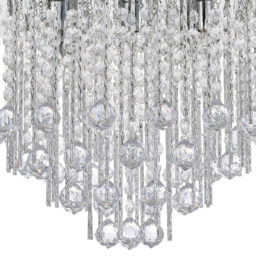 Silver Spiral Crystal 8 Light Chandelier - thumbnail 4