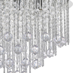 Silver Spiral Crystal 8 Light Chandelier - thumbnail 3