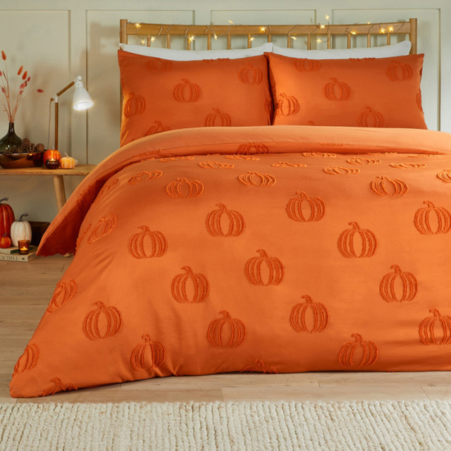 Duvet Day Pumpkin Fields Soft Touch King Size Tufted Duvet Set - image 1