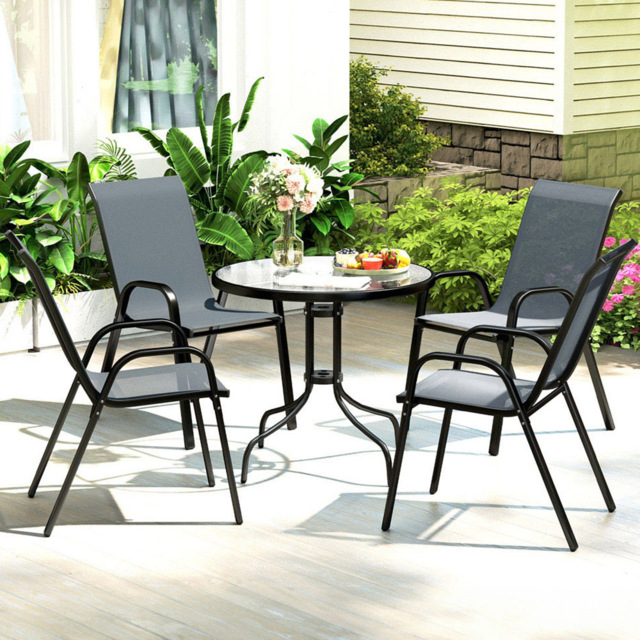Outsunny 4 Seater Grey Garden Furniture Set - image 1