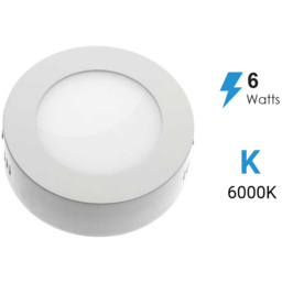 ENER-J 4 Pack 6W 6000K Surface LED Panel Round Downlight - thumbnail 3