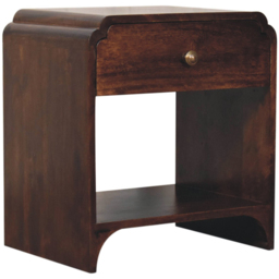 Artisan Furniture Newton California Walnut Single Drawer Single Shelf Bedside Table - thumbnail 3