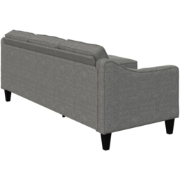 Dorel Brighton 3 Seater Grey Linen Sectional Sofa - thumbnail 4