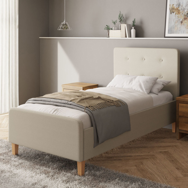 GFW Ashbourne Single Natural Ottoman Bed - image 1