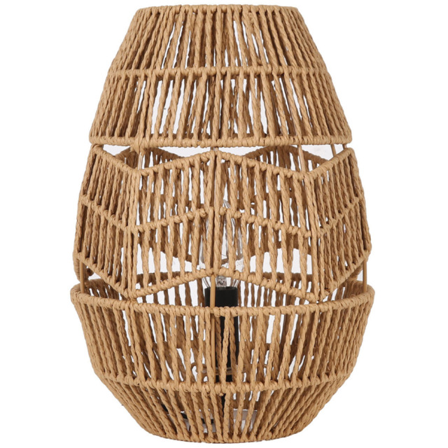 Navarre Rattan Effect Brown Table Lamp - image 1