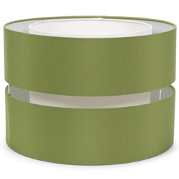 ValueLights Sophia Olive Green and White 2-Tier Ceiling Light Shade Large