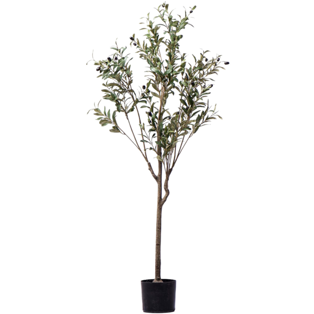 Thompson Morgan Artificial Olive Tree in Black Pot 150cm - image 1